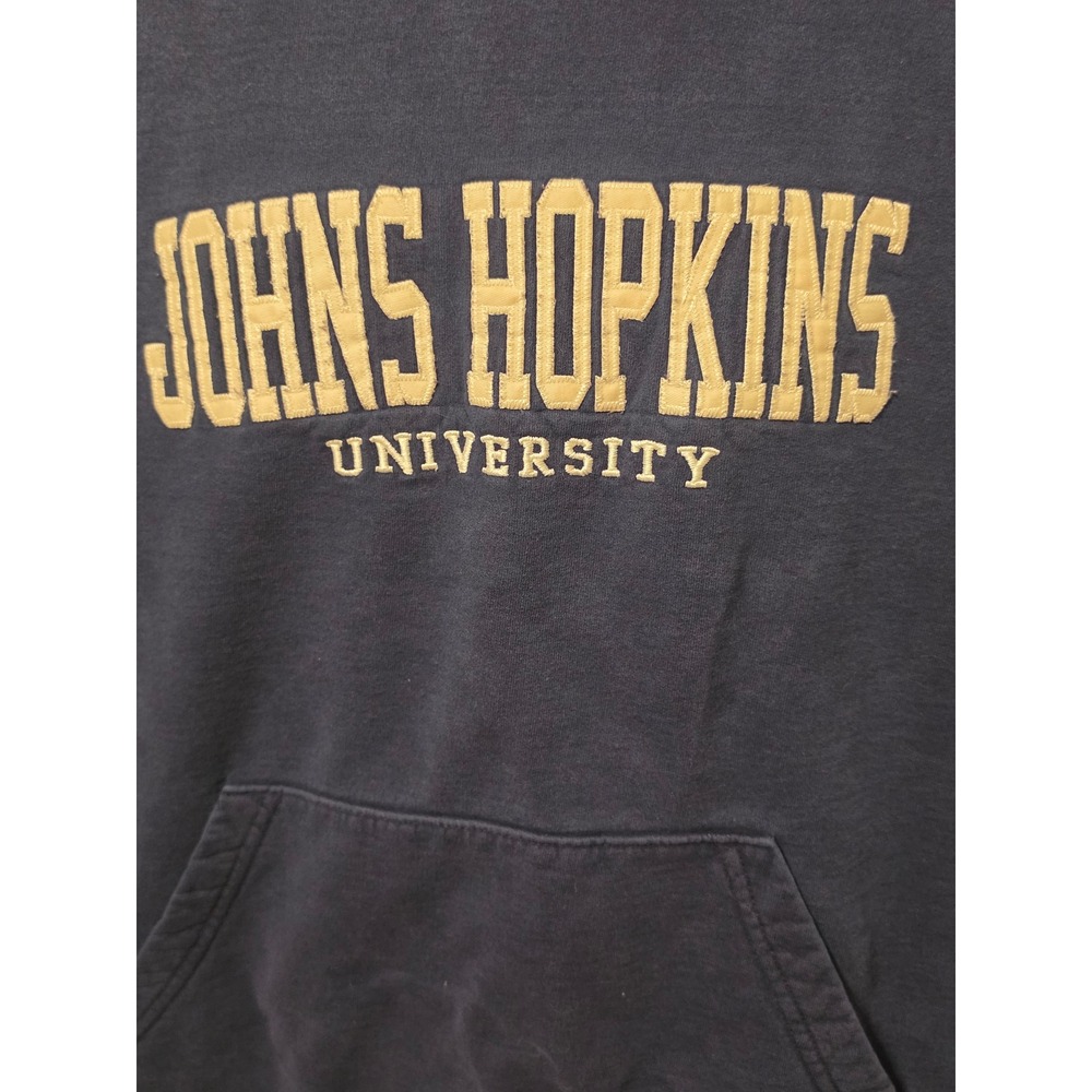 Dubwear Johns Hopkins University Hoodie Navy Blue Mens Medium Made in Canada